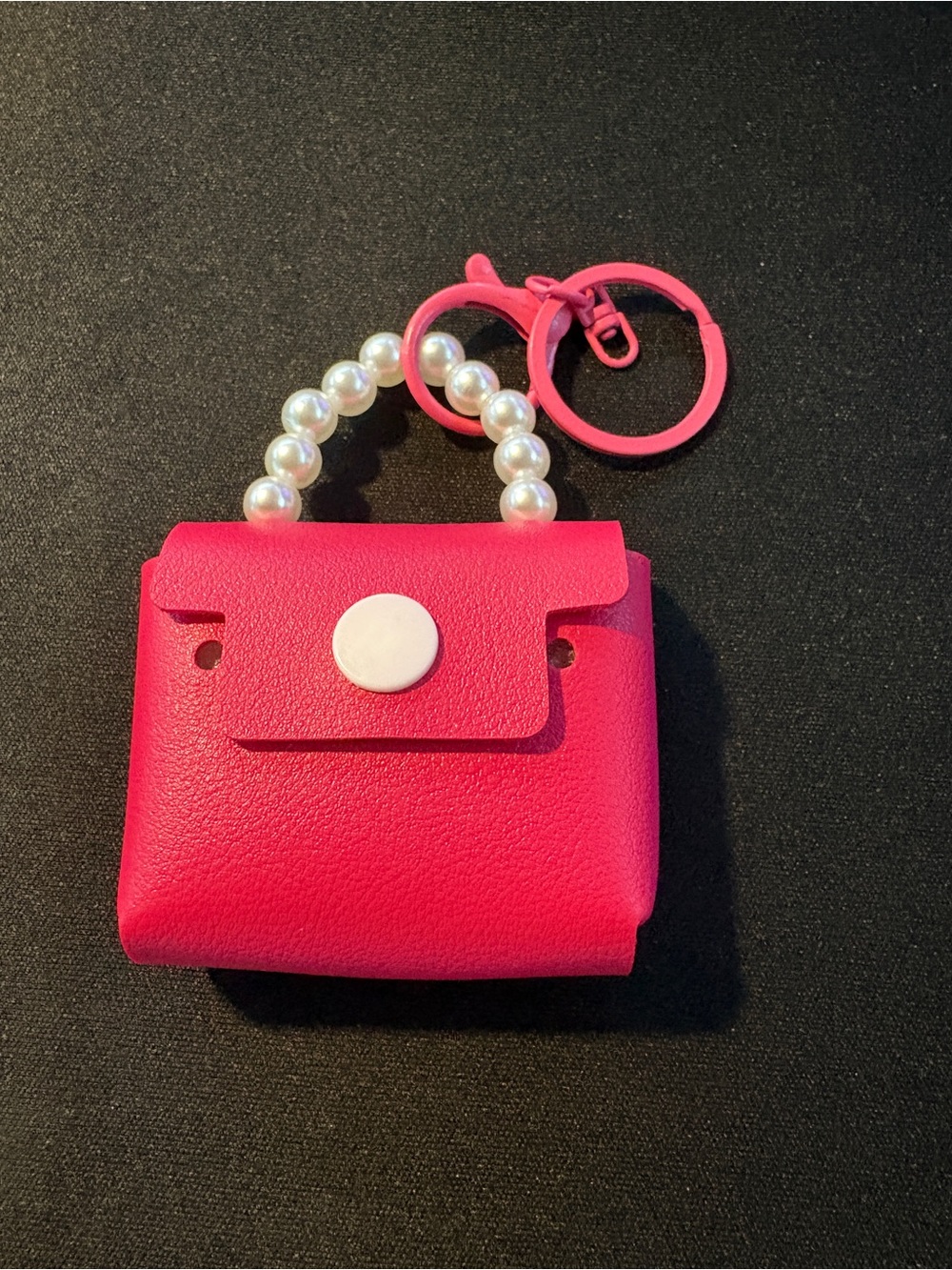 Pink Pearl-Handle Mini Bag Bag Charm/ Keychain - Unbranded - Picture 2 of 3
